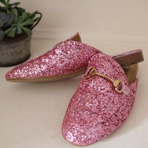 Sparkly Pink Slip On Shoes